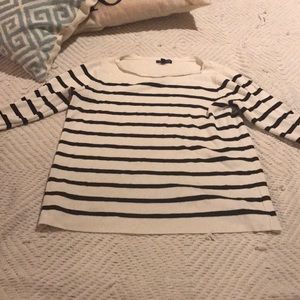 Long sleeve black and white sweater